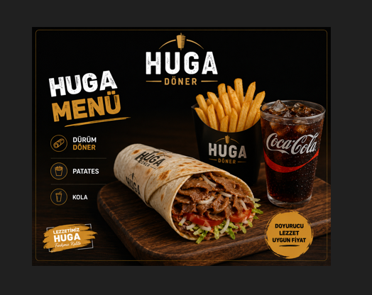 Zurna tavuk döner dürüm (45 cm) (200g) MENÜ